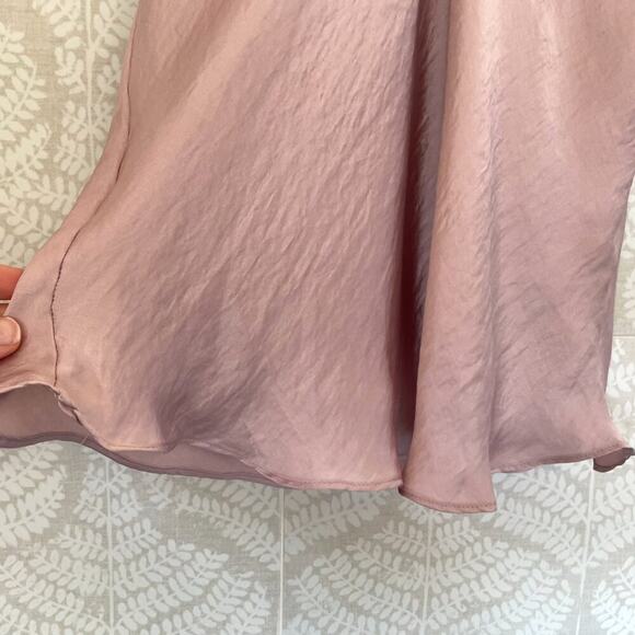 Solemio Los Angeles Pale Pink Satin Spaghetti Strap Racerback Cami, S - Picture 4 of 11